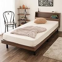 Amazon｜NEO CRASY 棚付きすのこベッド シングル グレー 木製